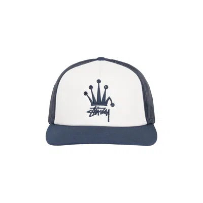 Pre-owned Stussy Crown Stock Trucker Cap 'navy' | Multi-color | Men's Size Onesize In Multicolor
