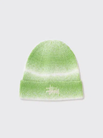 Stussy Cuff Basic Striped Beanie In Green