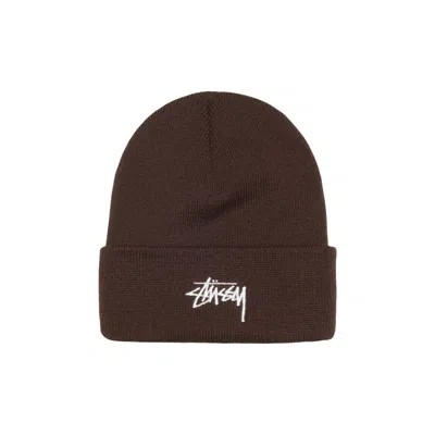 Pre-owned Stussy Cuff Beanie Stock 'coffee' | Brown | Men's Size Onesize