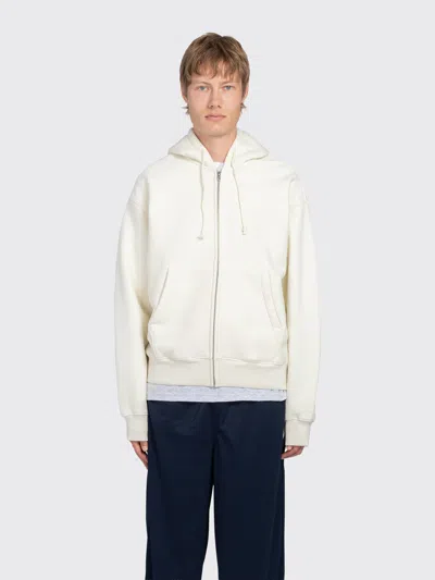 Stussy Cursive Applique Zip Hoodie In White