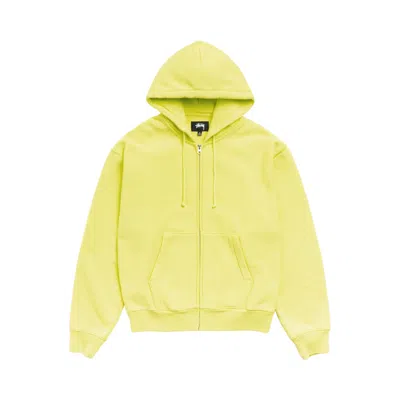 Pre-owned Stussy Cursive Applique Zip Hoodie 'lime' | Green | Men's Size L