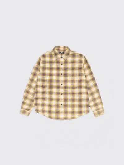 Stussy Dax Plaid Shirt In Yellow