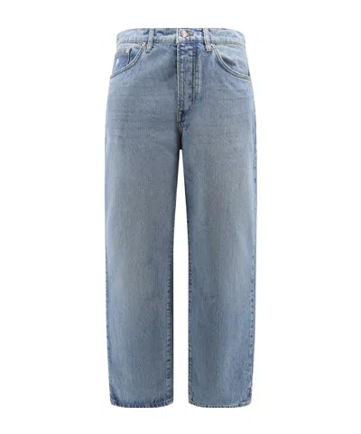 Stussy Denim Trousers With Belt Loops In Blue