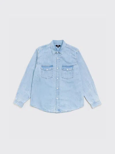Stussy Denim Western Shirt In Blue