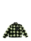 Stussy Men Sherpa Reversible Diamond Jacket In Green