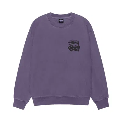 Pre-owned Stussy Dice Crew Pigment Dyed 'grape' | Purple | Men's Size M