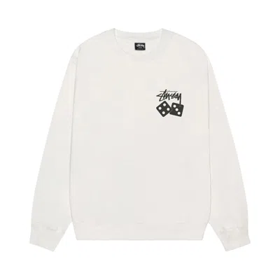Pre-owned Stussy Dice Crew Pigment Dyed 'natural' | Cream | Men's Size Xl