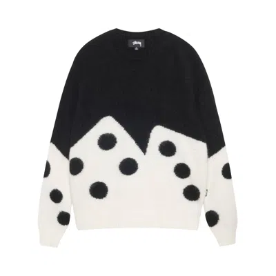 Pre-owned Stussy Dice Fuzzy Crew 'black'