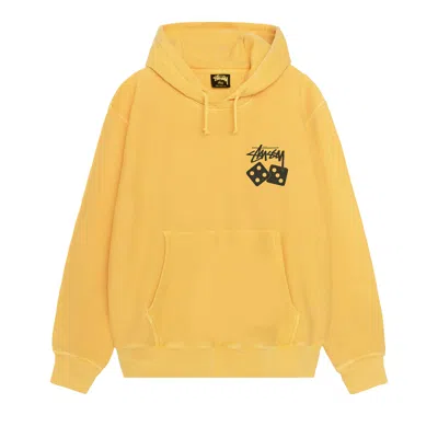 Pre-owned Stussy Dice Hoodie Pigment Dyed 'yellow' | Men's Size M