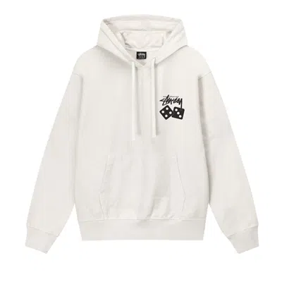 Pre-owned Stussy Dice Pigment Dyed Hoodie 'natural' In White