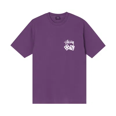 Pre-owned Stussy Dice Pigment Dyed Tee 'purple'