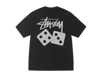 Pre-owned Stussy Dice Pigment Dyed Tee Shirt In Black