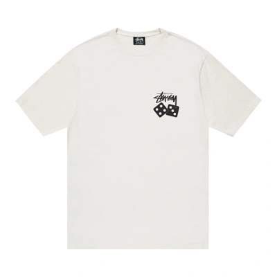 Pre-owned Stussy Dice Pigment Dyed Tee 'white'