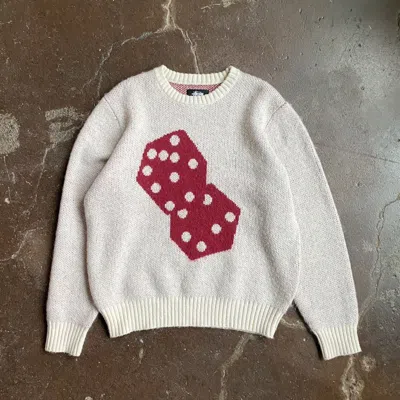 Pre-owned Stussy Dice Sweater In White