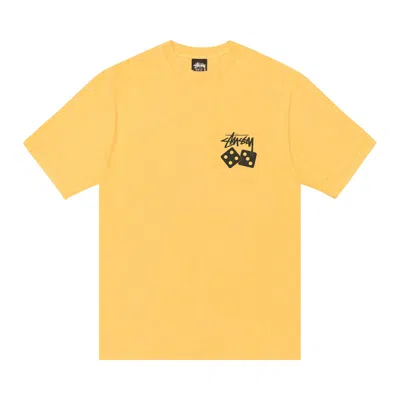 Pre-owned Stussy Dice Tee Pigment Dyed 'yellow' | Men's Size Xl