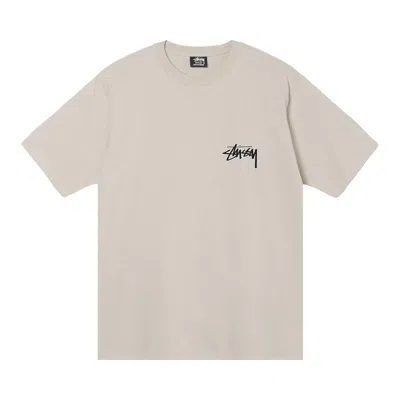 Pre-owned Stussy Diced Out Tee 'smoke' In Cream