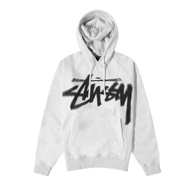 Pre-owned Stussy Dizzy Stock Hoodie 'ash Heather' In Grey