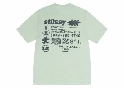 Pre-owned Stussy Dna Pigment Dyed Tee Shirt In Granite In Gray