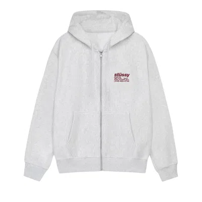 Pre-owned Stussy Dna Zip Hoodie 'ash Heather' In Grey