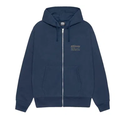 Pre-owned Stussy Dna Zip Hoodie 'navy' In Blue