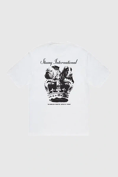 Stussy Dog Crown Tee In White, Men's At Urban Outfitters
