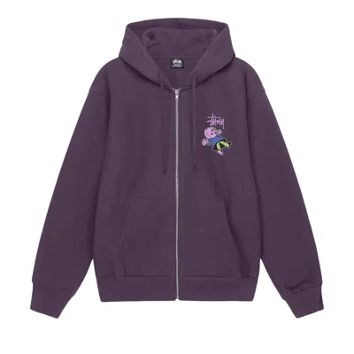 Pre-owned Stussy Dollie Zip Hoodie 'grape' In Purple