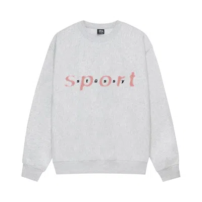 Pre-owned Stussy Dot Sport Crew 'ash Heather' In Grey