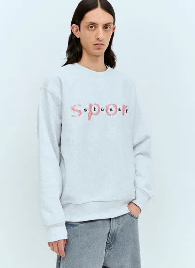 Stussy Dot Sport Crewneck Sweatshirt In Grey