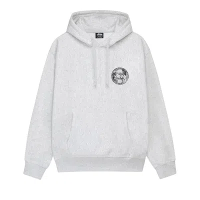 Pre-owned Stussy Dot Stamp Hoodie 'ash Heather' | Grey | Men's Size M In Gray