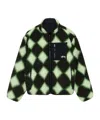 Stussy Men Sherpa Reversible Diamond Jacket In Black