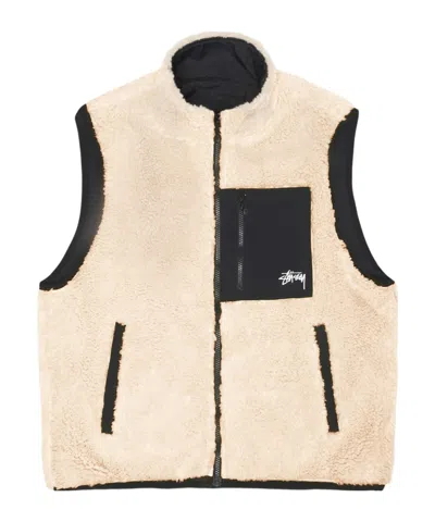 Stussy Double-sided Vest In Nude