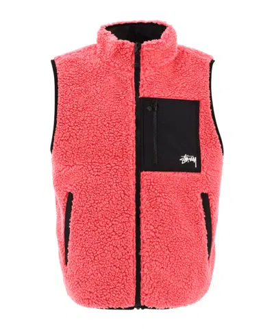 Stussy Double-sided Vest In Pink