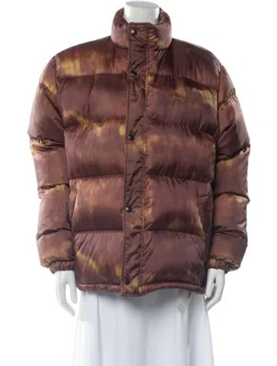 Pre-owned Stussy Down Jacket W/ Tags In Brown