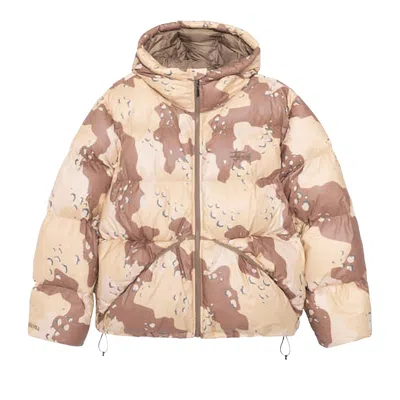 Pre-owned Stussy Down Parka Camo Ripstop 'khaki' | Tan | Men's Size Xl