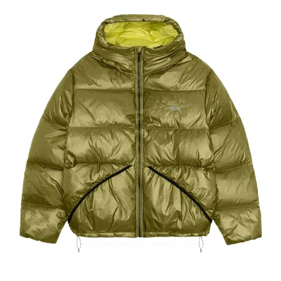 Pre-owned Stussy Down Parka Micro Ripstop 'olive' | Green | Men's Size Xl