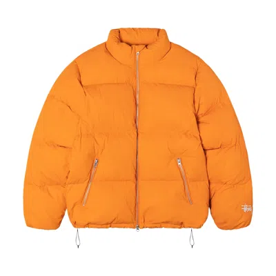 Pre-owned Stussy Down Puffer Nylon 'orange'