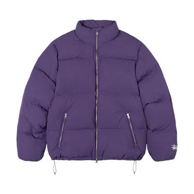Pre-owned Stussy Down Puffer Nylon 'purple'