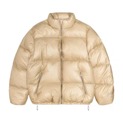 Pre-owned Stussy Down Puffer Parachute Ripstop 'cayote' In Cream