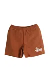 Stussy Basic Running Shorts In Brown