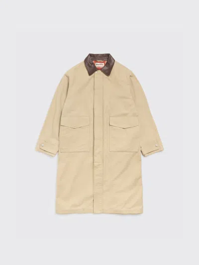 Stussy Duster Leather-collar Duster Jacket In Neutral