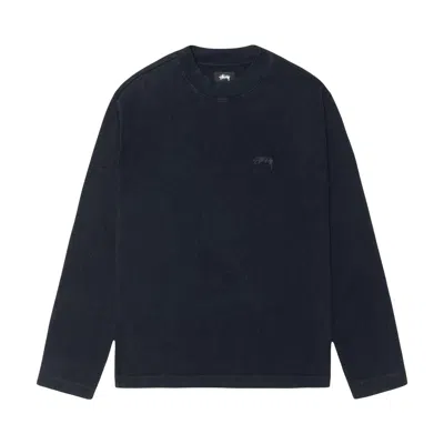 Pre-owned Stussy Dyed Long-sleeve Mock Neck Tee 'black' | Men's Size S