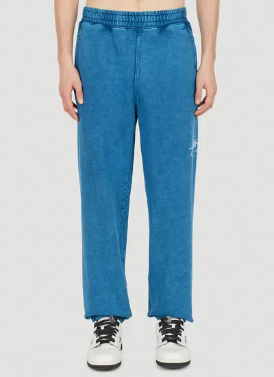 Stussy Dyed Track Pants In Blue