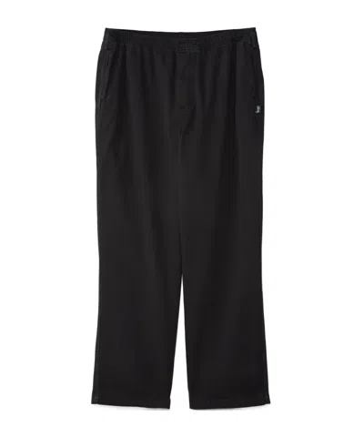 Stussy Elastic Waist Casual Pants In Black