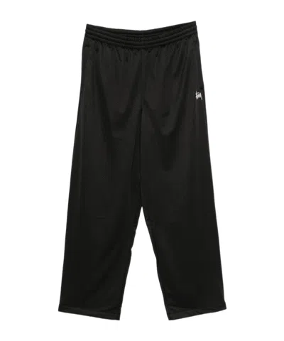Stussy Logo-embroidered Track Pants In Black