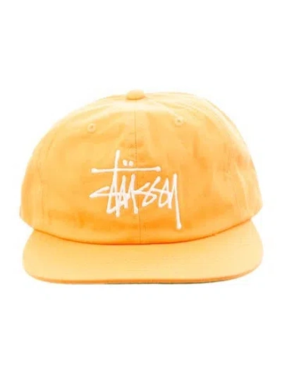 Pre-owned Stussy Stüssy Embroidered Baseball Cap In Orange