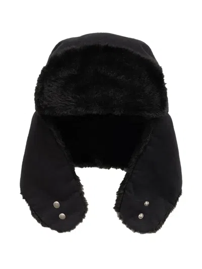 Stussy Embroidered Trapper Cap In Black