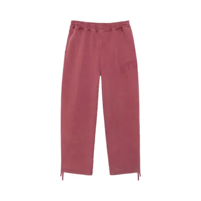 Pre-owned Stussy Faded Graphic Fleece Pant 'burgundy' | Red | Men's Size S