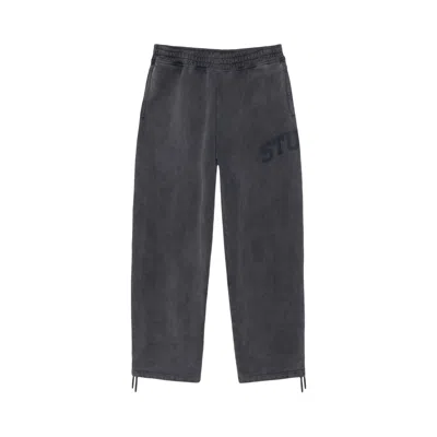 Pre-owned Stussy Faded Graphic Fleece Pant 'washed Black'