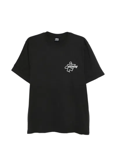 Stussy Faded Graphic T-shirt In Black