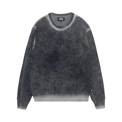 Pre-owned Stussy Faded Knit Crew 'black' | Men's Size L